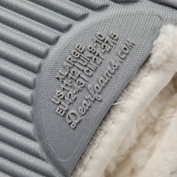 Dearfoams Lane Teddy Slide Memory Foam Slippers in Muslin size XL (11-12) - Picture 5 of 14